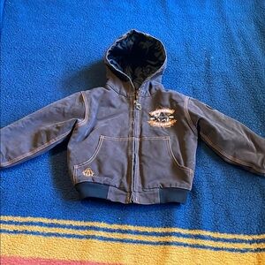 Hunters hardware Brown Hooded Jacket with Logo